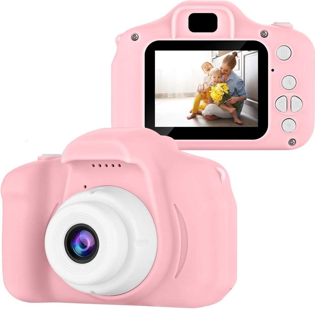 Ilona® Digitale Kindercamera HD 1080p | 32GB micro sd kaart | camera kinderen | Vlogcamera  met games | Fototoestel voor Kinderen | Klein Formaat Speelgoed | Met videofunctie | Roze
